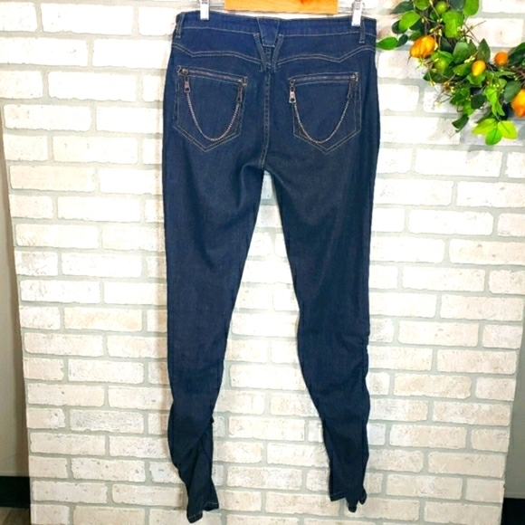 LL COOL J Rouched Stretch Blue Jeans Size 11 - Picture 1 of 11